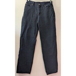 Lauren Ralph Lauren Jeans Women 10 Black Denim Cotton Lycra Casual Straight (911